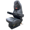 Seats Inc. Legacy Silver Seat with Armrests Black Leather | 188093MWB61-291