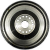 Metallic flywheel on a white background