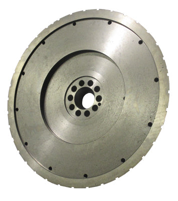 Metallic flywheel on a white background