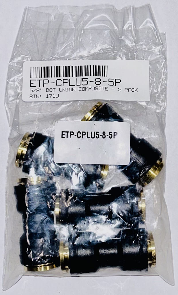 Elite Truck Parts 5/8" DOT UNION COMPOSITE - 5 PACK | ETP-CPLU5-8-5P