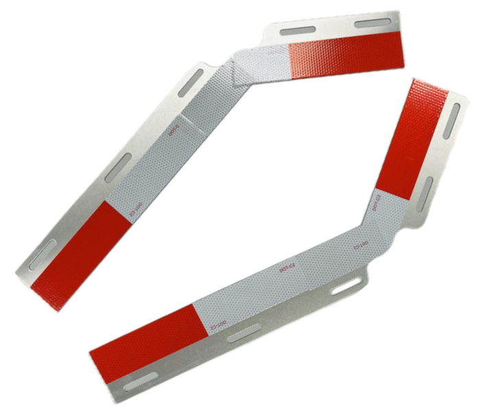 Elite Truck Parts Aluminiuminum Conspicuity Plate Set - Angled | ETP-RT35