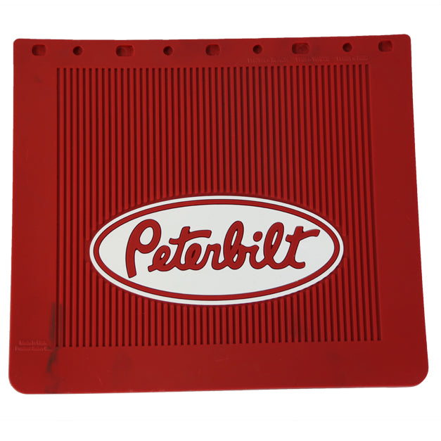 Peterbilt All-Makes Mudflap-14X16 Red W/Wht | 1159R