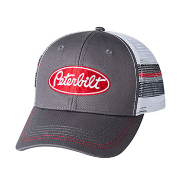 Official Peterbilt Merchandise Striped Back Mesh Trucker Ca | 1303416-00