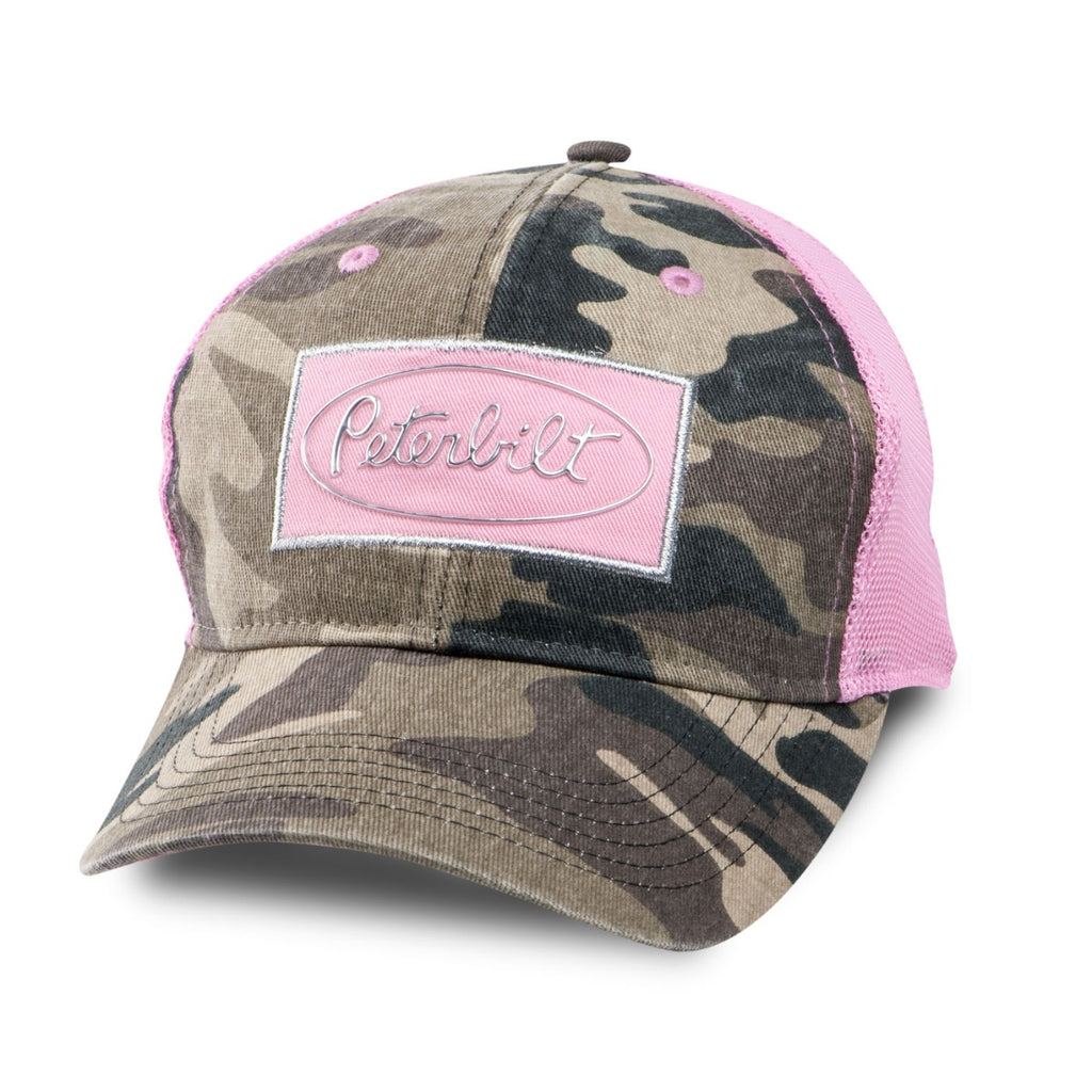 Official Peterbilt Merchandise Cap-Ladies Camo Pink Mesh Pb | 1501360-00