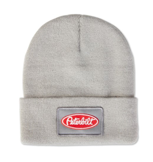 Official Peterbilt Merchandise Patch Beanie Grey | 1534188-00