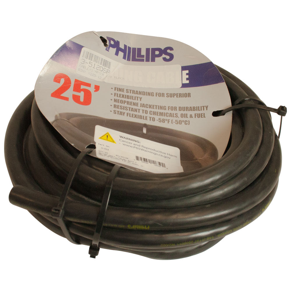 Phillips Industries Cable:Starter 2/0 Black | 3-512DSP