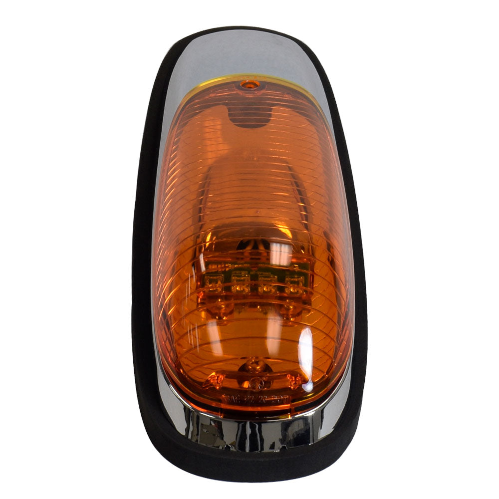 Chrome Cab Marker Light Amber 17 LED - The Trailer Shoppe