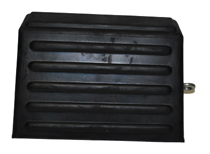 Elite Wheel Chock - Rubber 10X8X6 W/Eyebolt | ETP-1000WC