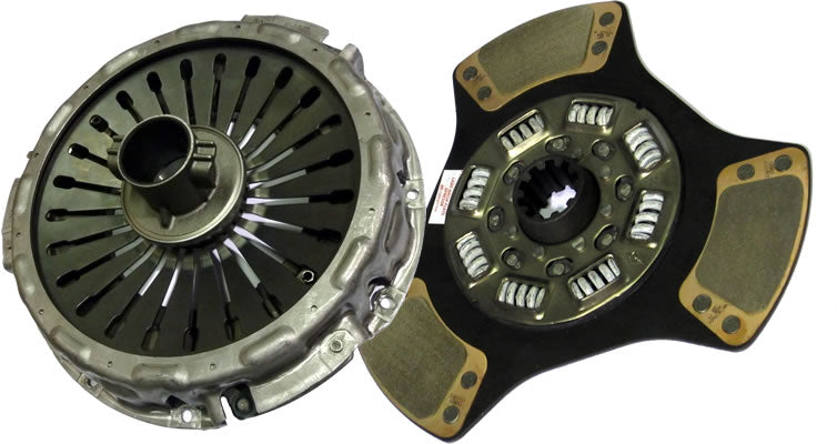 Clutch plate and cover on a white background