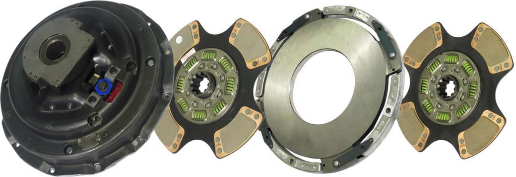 Clutch kit with multiple components on a white background