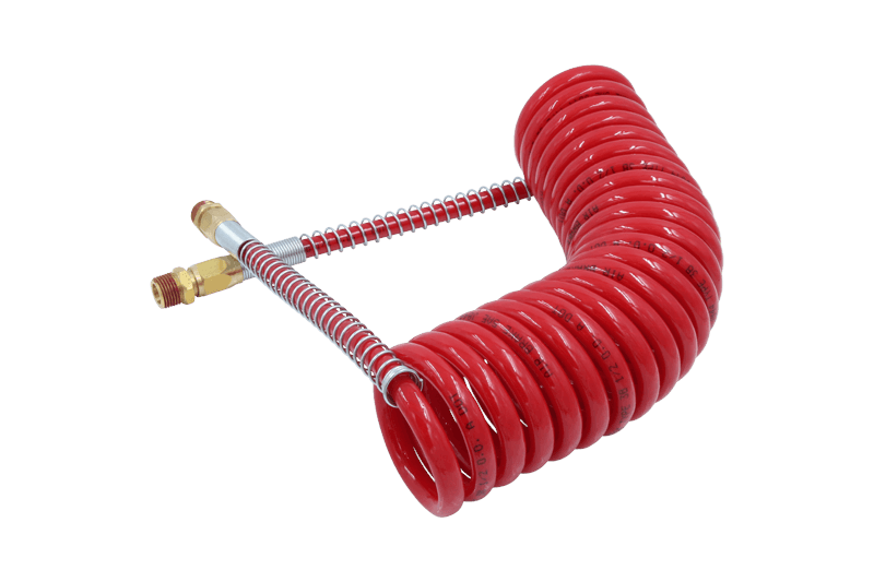 Elite Red Air Hose 15' Coiled W/12" Lead | ETP-11-317