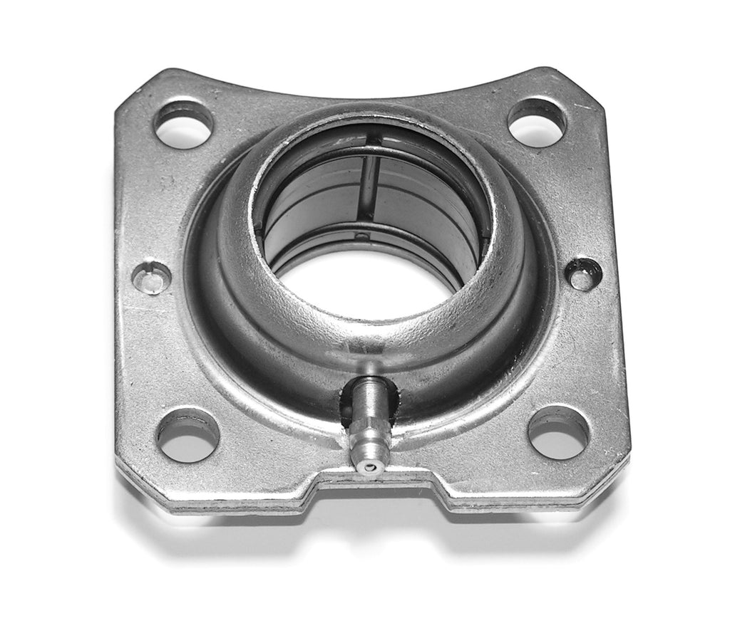 Metal mechanical component on a white background