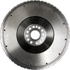 Metallic flywheel on a white background