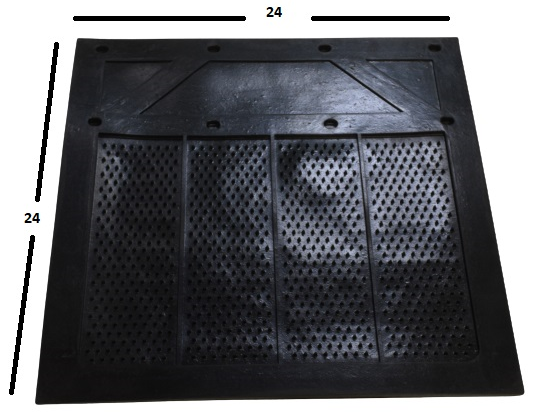 Elite 24 X 24 X 1/2 Thick Rubber / Anti-Sail Mud Flap W/ | ETP-2424HD