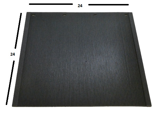 Elite 24 X 24 X 3/8 Thick Composite Rubber Anti-Spray Bl | ETP-2424TPHDB