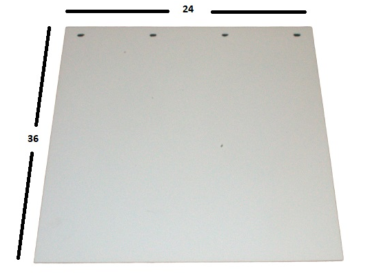 Elite 24 X 36 X 3/16 Thick Poly Anti-Spray White Mud Fla | ETP-2436PSW