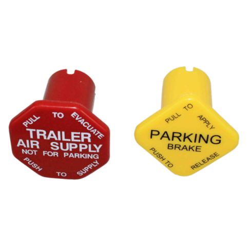 Elite Truck Parts MV-3 Dash Valve Knob Set Red & Yellow | ETP-298817-18