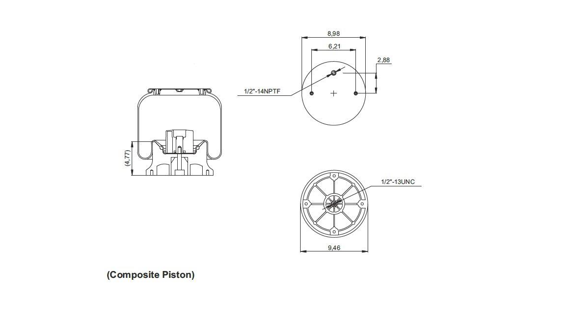 Allstate Parts & Service Air Spring ID: ETP-8813 | Peterbilt Parts