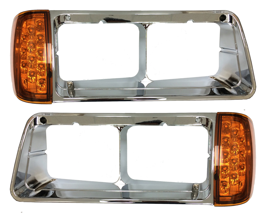 Elite Headlight Bezel W/Led Turn Signal Lights - Left Hand & Right Hand | ETP-A06-20738R/L