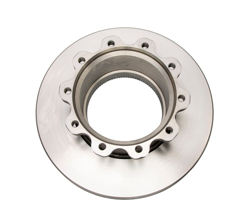 Metallic bearing housing on a white background