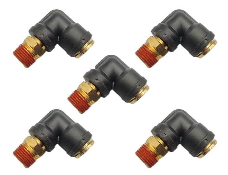 Elite Truck Parts 5 Pack 90 Degree. Male Swivel Elbow 1/2 X 3/8 | ETP-CPLSE-8C-5P