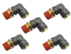 Elite Truck Parts 5 Pack 90 Degree. Male Swivel Elbow 1/2 X 1/2 | ETP-CPLSE-8D-5P