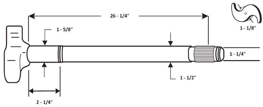 Elite Left Hand Cam Shaft 26-1/4" 28 Spline | ETP-CS11860