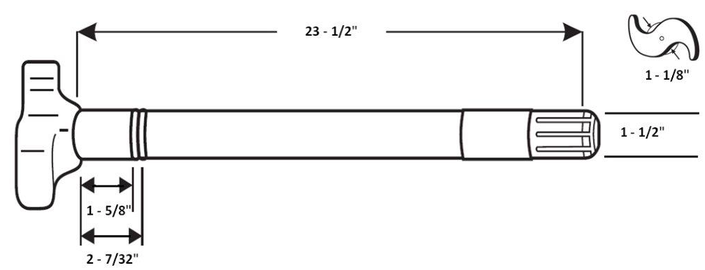 Elite Left Hand Cam - 10Spl 23.5" - 1.5" Dia | ETP-CS5520