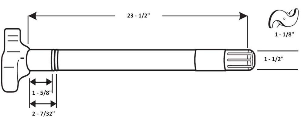 Elite Right Hand Cam - 10Spl 23.5" - 1.5" Dia | ETP-CS5521
