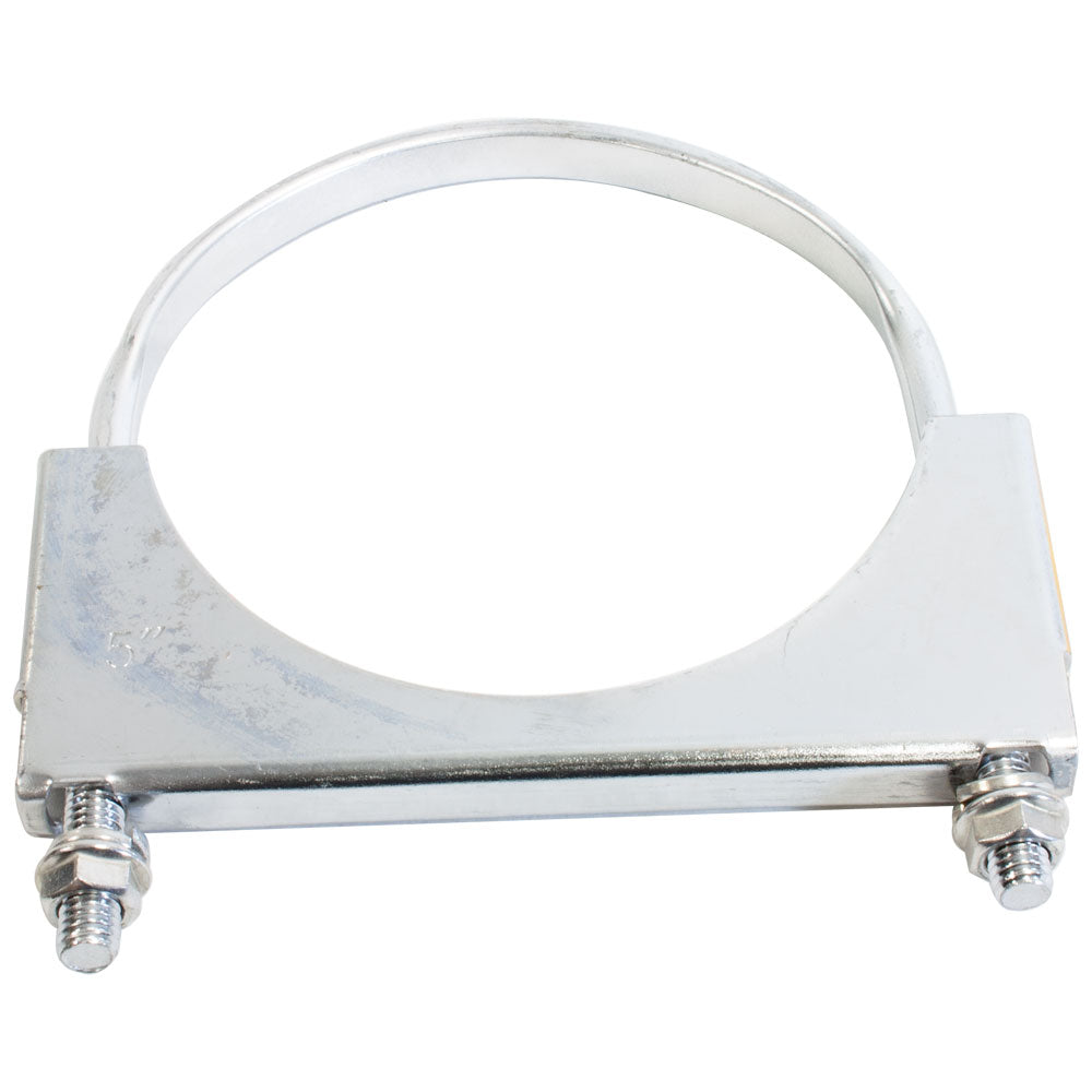 Elite Truck Parts 5" Guillotine Double Saddle Round Flat U-Bolt - Ch | ETP-EC50FBC