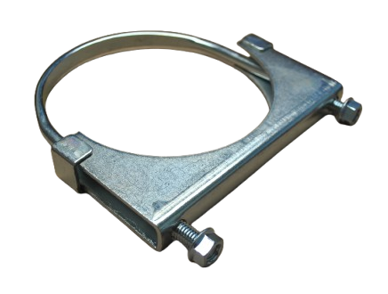 Elite Truck Parts 5" Gullotine Double Saddle Round Flat U-Bolt - Zin | ETP-EC50FBZ