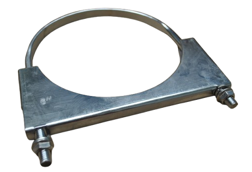 Elite 6" Guillotine Double Saddle Round Flat U-Bolt - Ch | ETP-EC60FBC