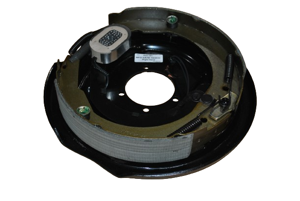 Brake drum assembly on a white background