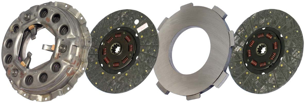 Clutch kit with multiple components on a white background