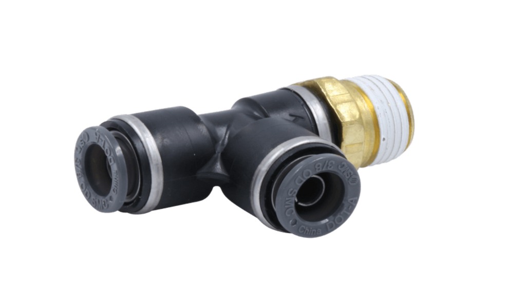 Elite Truck Parts Pushlock Male Run Tee 1/4X1/4X1/2 | ETP