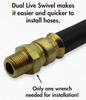 Elite 34" Air Brake Hose - 1/2" | 3/8" Dual Live Swive | ETP-1238DL34