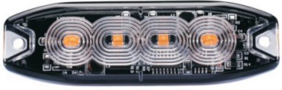 Triton Intertech Amber/White Grill Or Surface Mount 4-LED Wafer-Thi | TWS-4AC