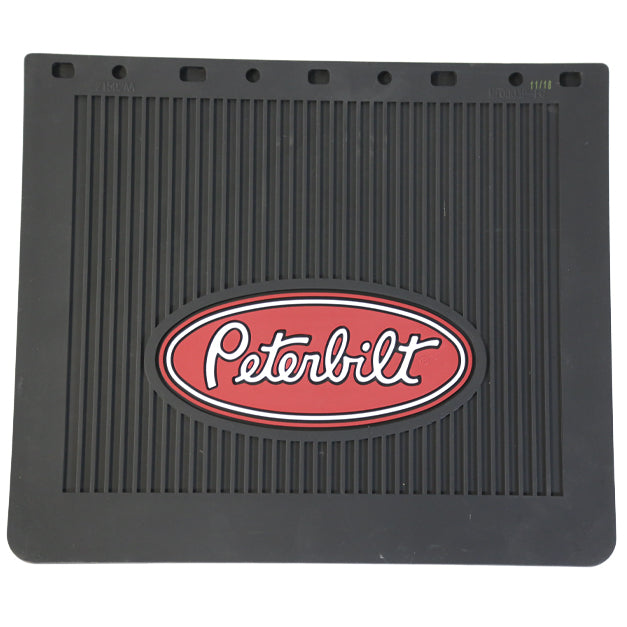 Peterbilt All-Makes Mudflap-Fender Frt 14X6 Black/Red | MF0003P-FG